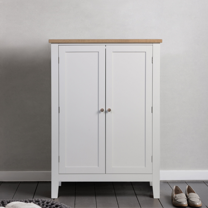 Leines Shoe Storage Cabinet in Classic White