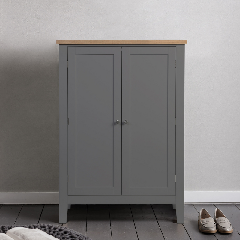 Leines Shoe Storage Cabinet in Charcoal Grey