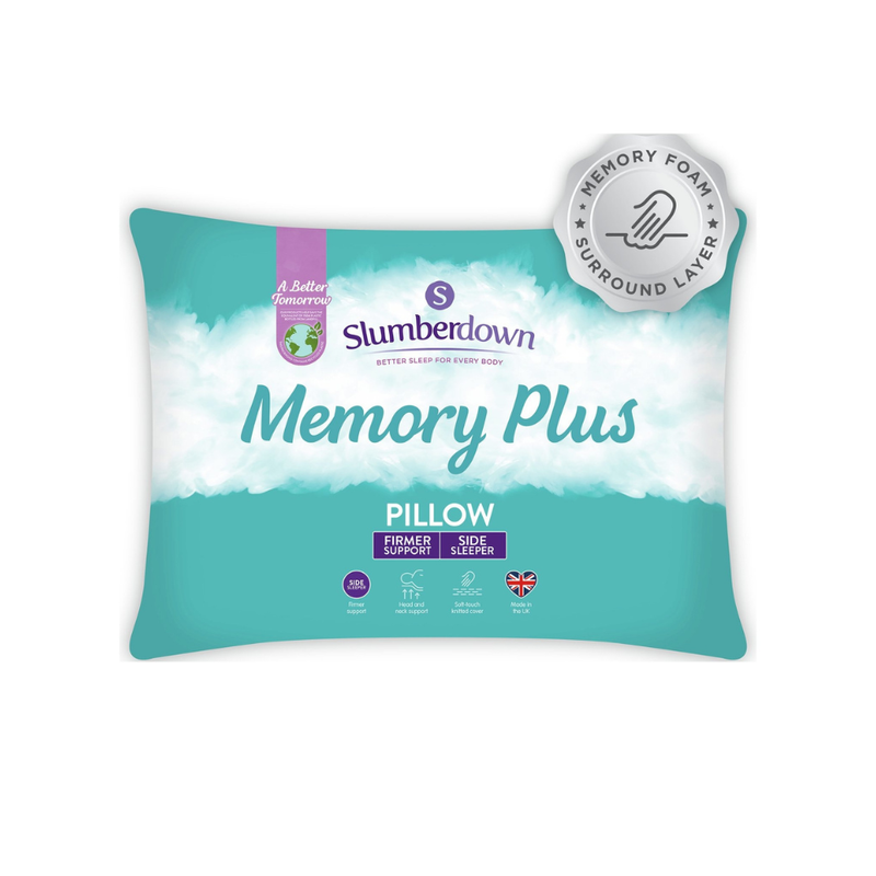 Slumberdown Memory Plus Firm Pillow 19181511 (Open Box- See T's & C's for details)