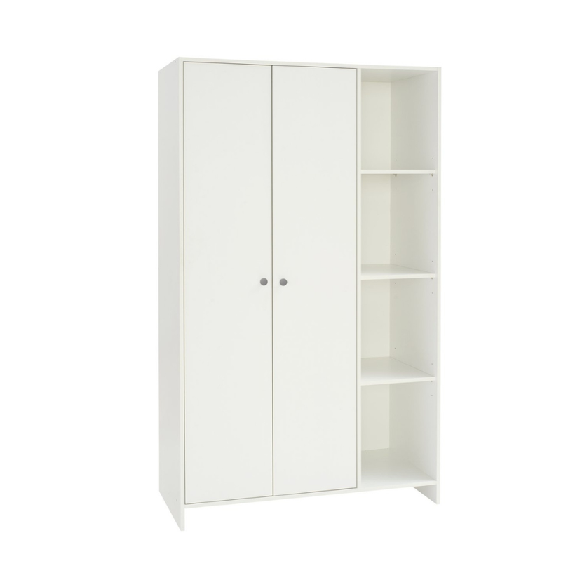 Malibu Kids 2 Door 2 Drawer Wardrobe White & Blue 19560709 (Open Box- See T's & C's for details)