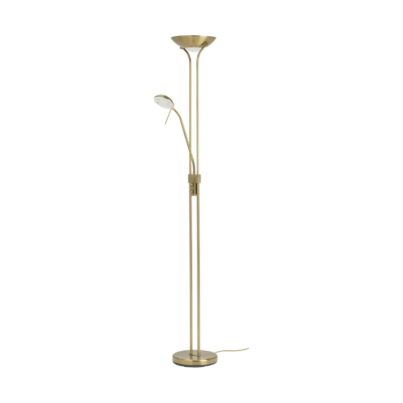 Father&Child Uplighter Floor Lamp - Antique Brass 13374317 (Open Box- See T's & C's for details)