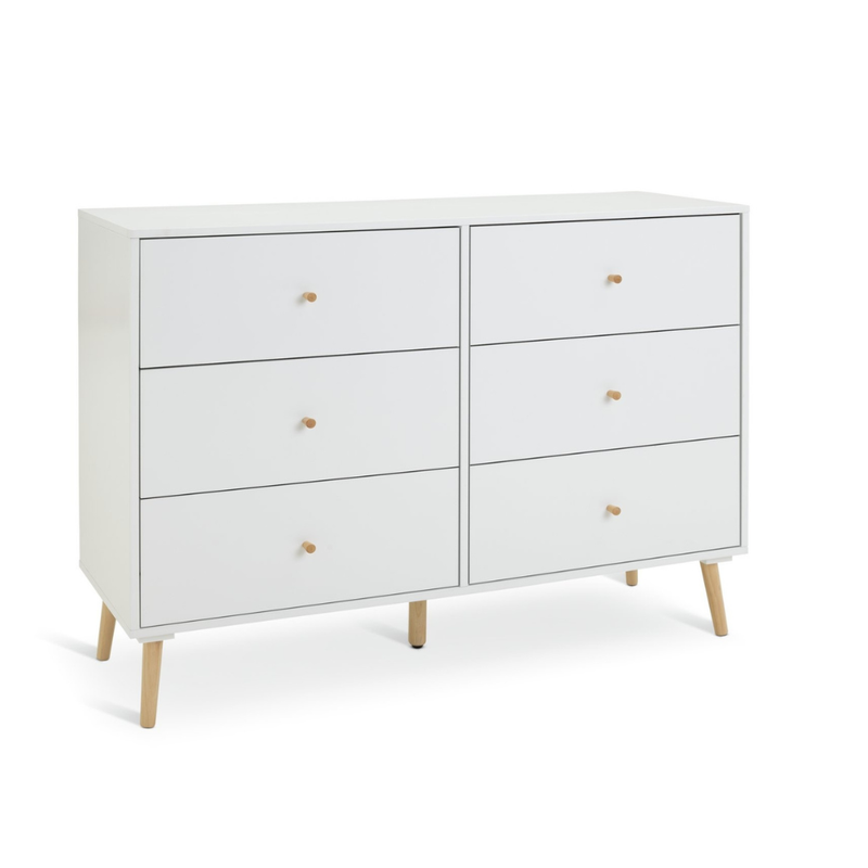 Habitat Otto 6 Drawer Chest - White 15828737 (Open Box- See T's & C's for details)