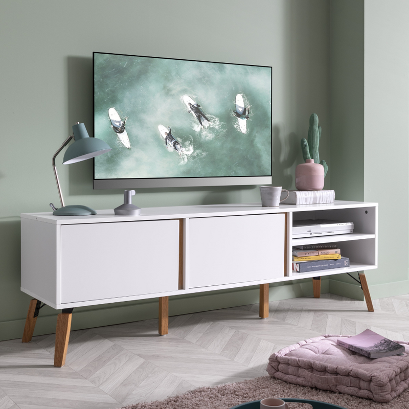 Otto TV Unit in Classic White