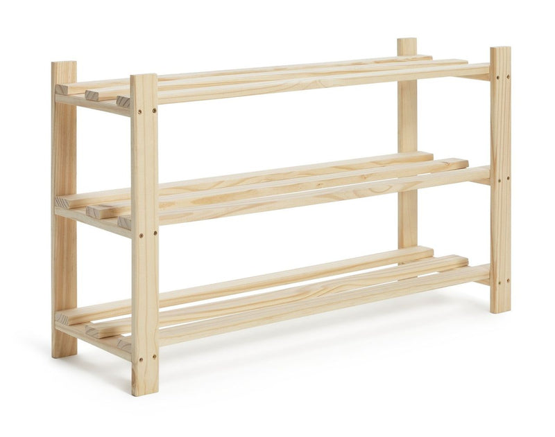 Karee 3 Shelf Shoe Storage Rack - Pine 13360761 (Open Box- See T's & C's for details)