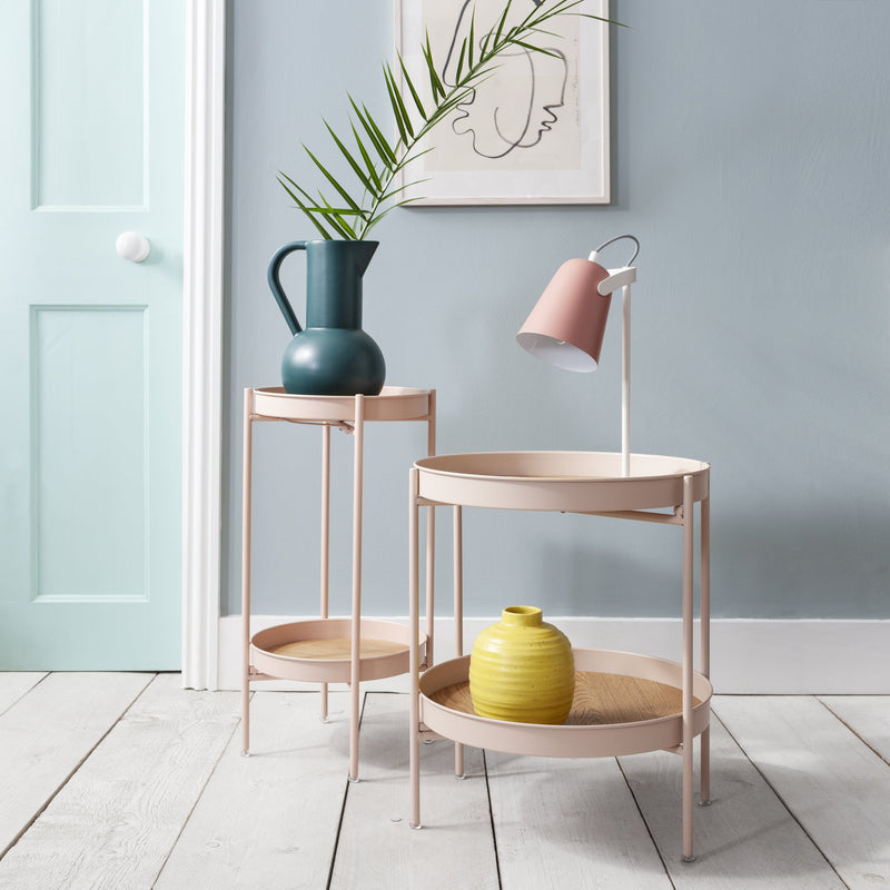 Solna Small Side Table in Blush Pink