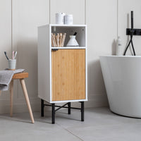 Rökstorp Single Door Bathroom Towel Cabinet in White