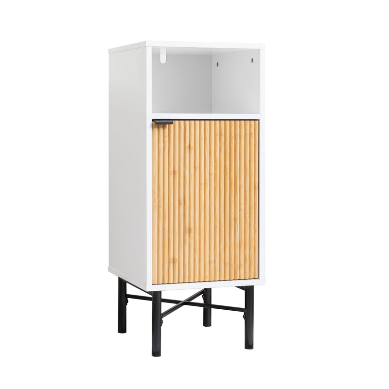 Rökstorp Single Door Bathroom Towel Cabinet in White