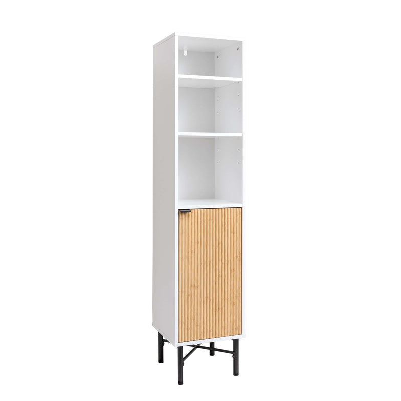 Rökstorp Single Door Bathroom Tallboy in White