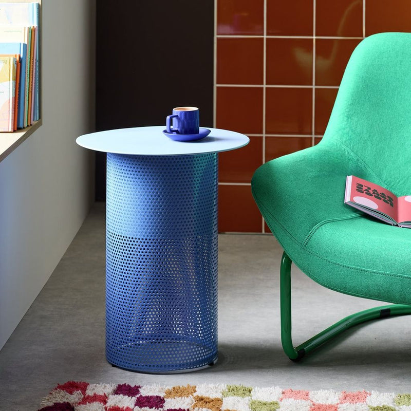 Habitat Anala Round Side Table - Blue 14545592 (Open Box- See T's & C's for details)