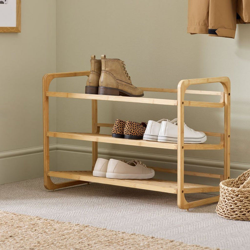 Habitat Belem 3 Shelf Shoe Storage Rack - Natural 17228940 (Open Box- See T's & C's for details)