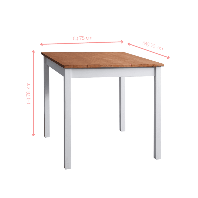 Annika Bistro Table in Grey and Natural Pine