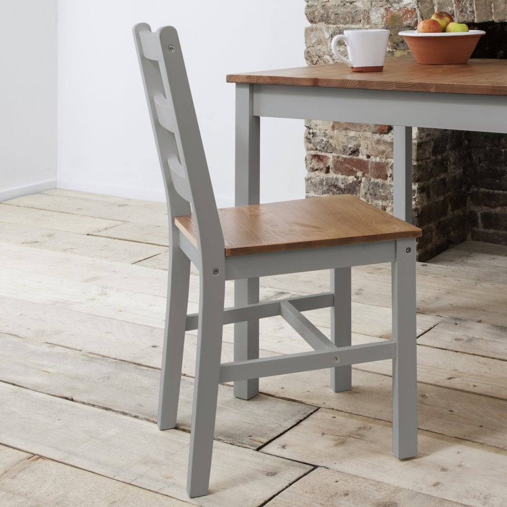 Annika Dining Table with 4 Chairs in Silk Grey & Pine Noa & Nani