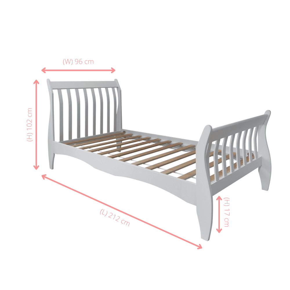 White distressed sleigh bed deals