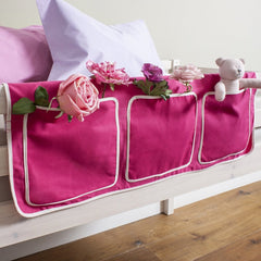 Bed Tidy in Pretty Pink Design with Pockets Bed Organiser