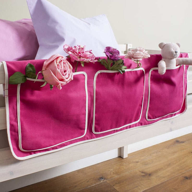 Bed Tidy in Pretty Pink Design with Pockets Bed Organiser