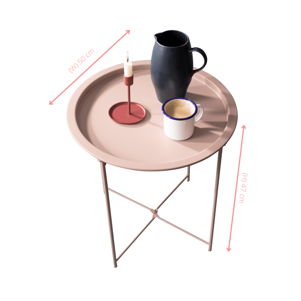 Pink metal hot sale side table
