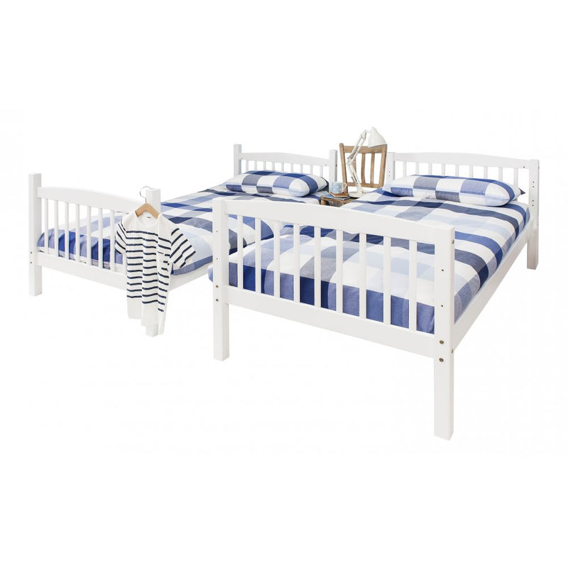 Brighton Bunk Bed with 2 Single Beds in White