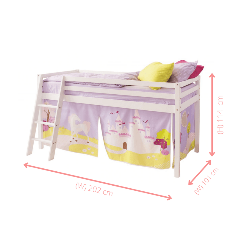 Princess Fairytale Cabin Bed with Ladder Tent Noa Nani
