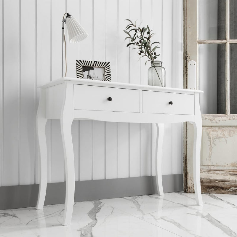 Camille Dressing Table and Stool in Classic White