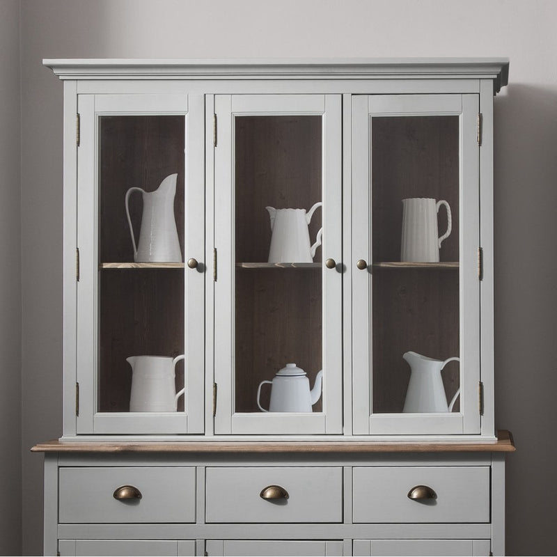 Canterbury Dresser Top Large in Grey and Dark Pine