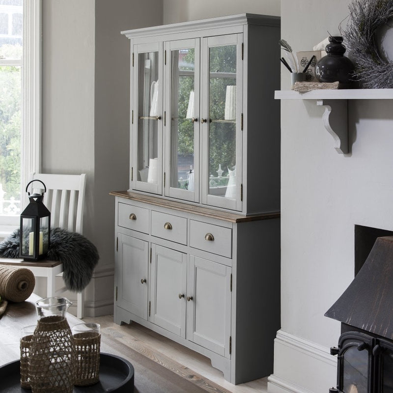 Canterbury Dresser Top Large in Grey and Dark Pine