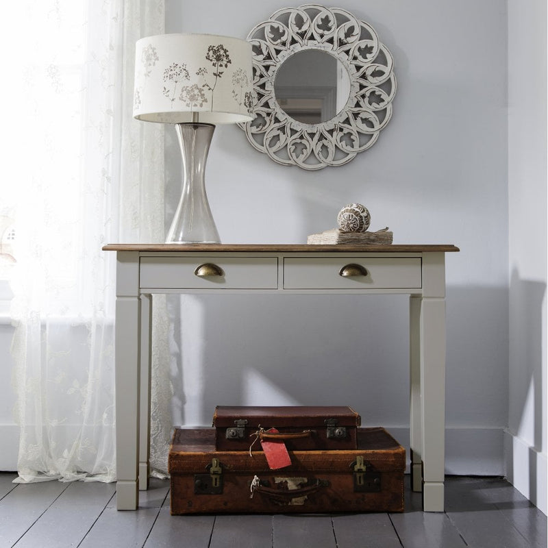 Console Table Canterbury in Silk Grey and Dark Pine