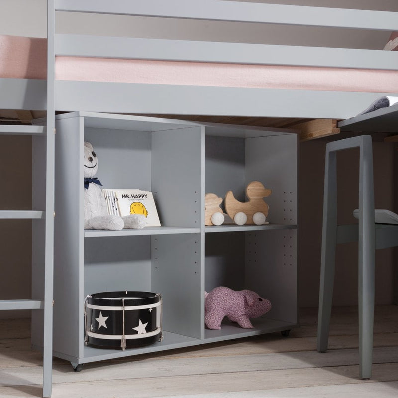 Cube Shelving Unit for Cabin Bed in Silk Grey