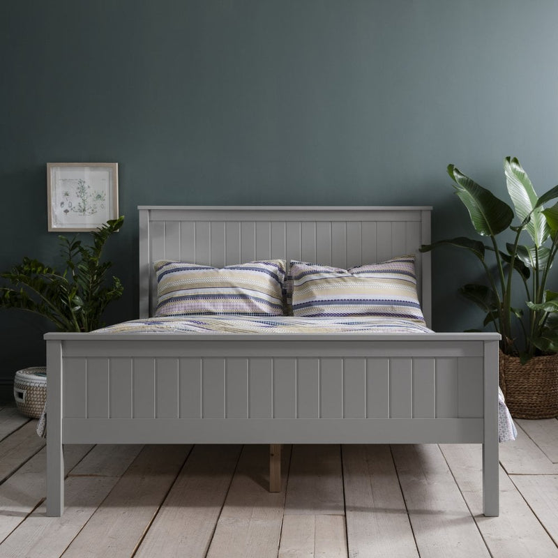 Dorchester Double Pine Bed in Silk Grey