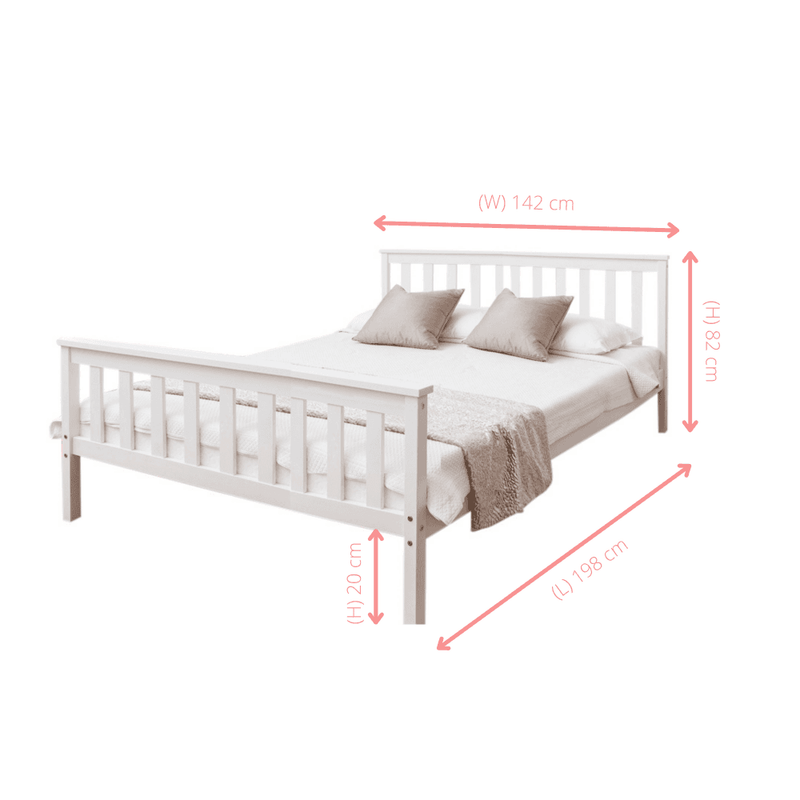 Double Dorset Bed in White