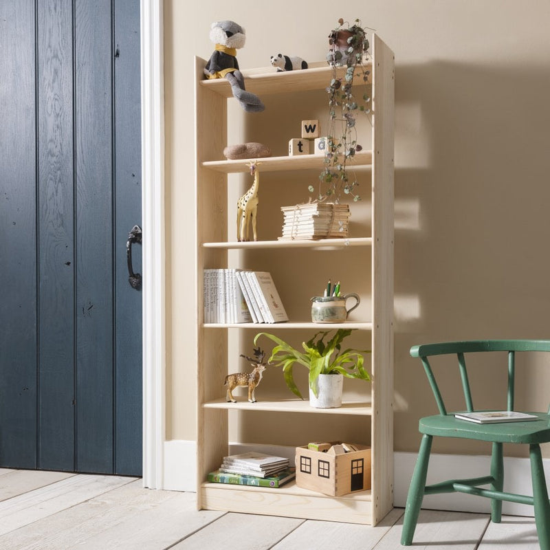 Haas Bookshelf 6 Shelf Bookcase in Natural Pine