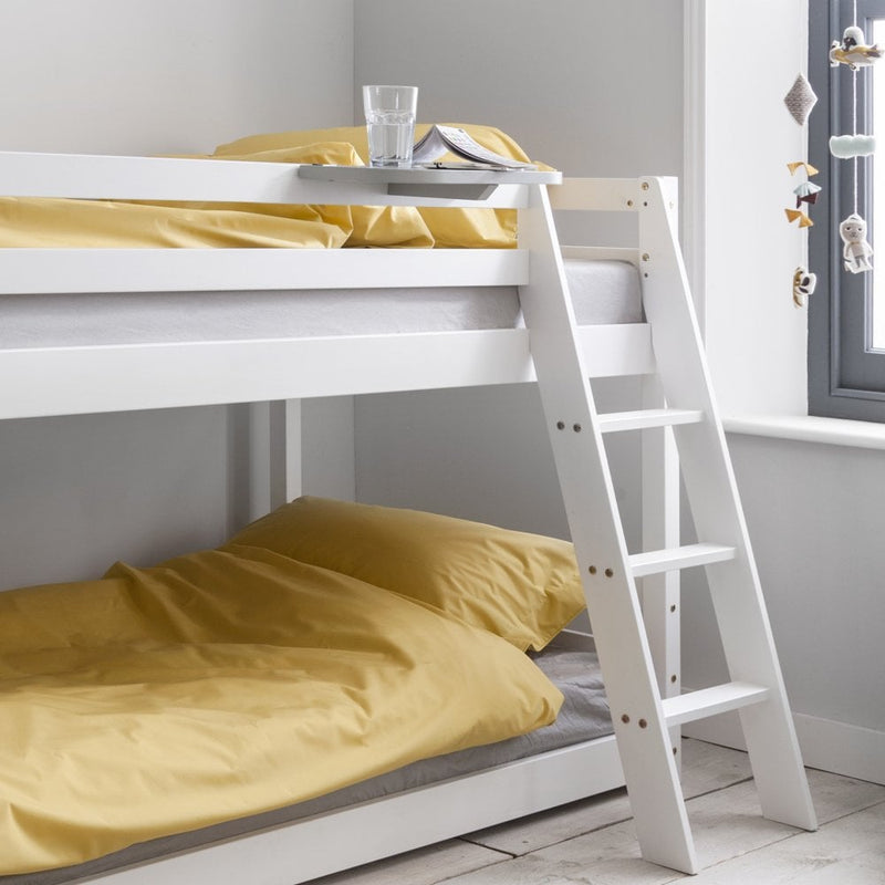 Hilda Low Cabin Bed with Bunk Underbed and Play Area in Classic White