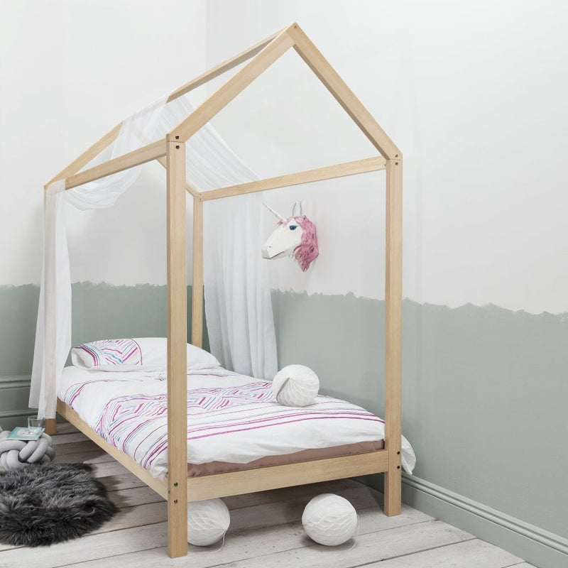 Jansen Scandinavian Single Bed Frame in Natural Pine