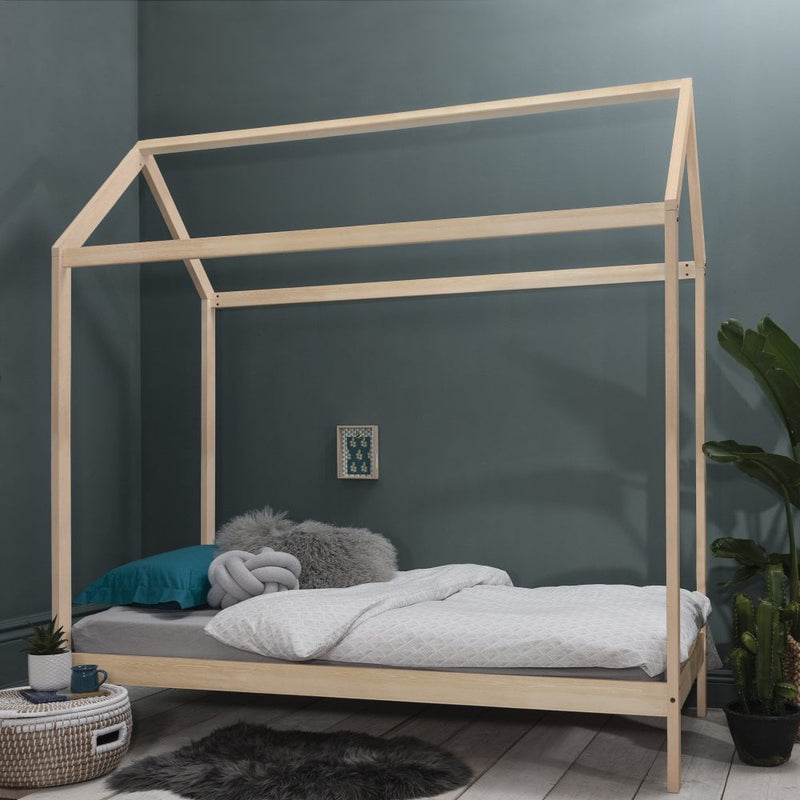 Jansen Scandinavian Single Bed Frame in Natural Pine
