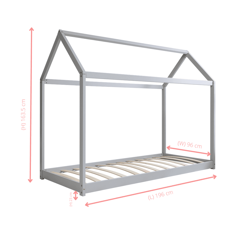 Kara Single 4 Poster Bed Frame in Classic White