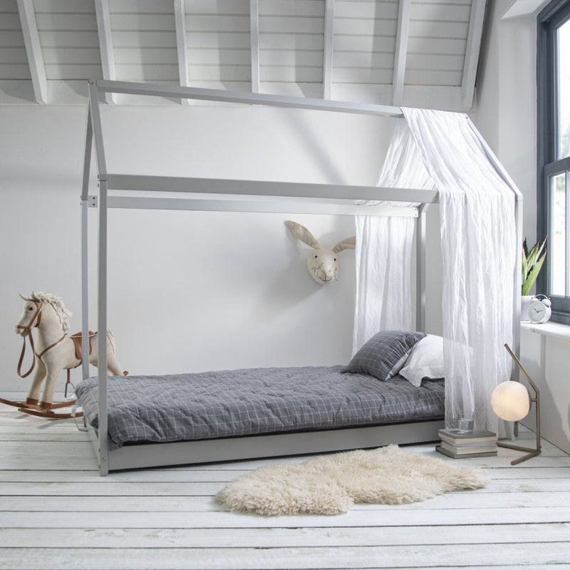 Kara Single 4 Poster Bed Frame in Silk Grey