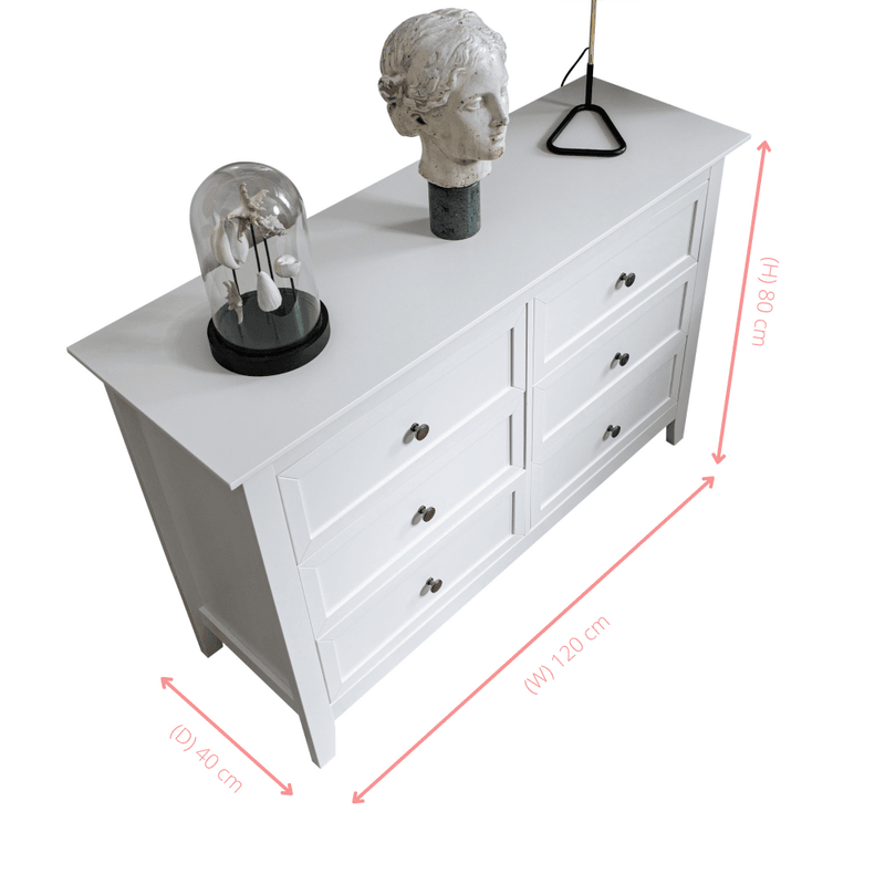 Karlstad 6 Drawer Chest in White Noa Nani