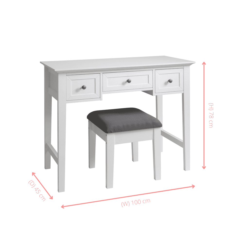 Karlstad Dressing Table with Drawers and Stool Noa & Nani