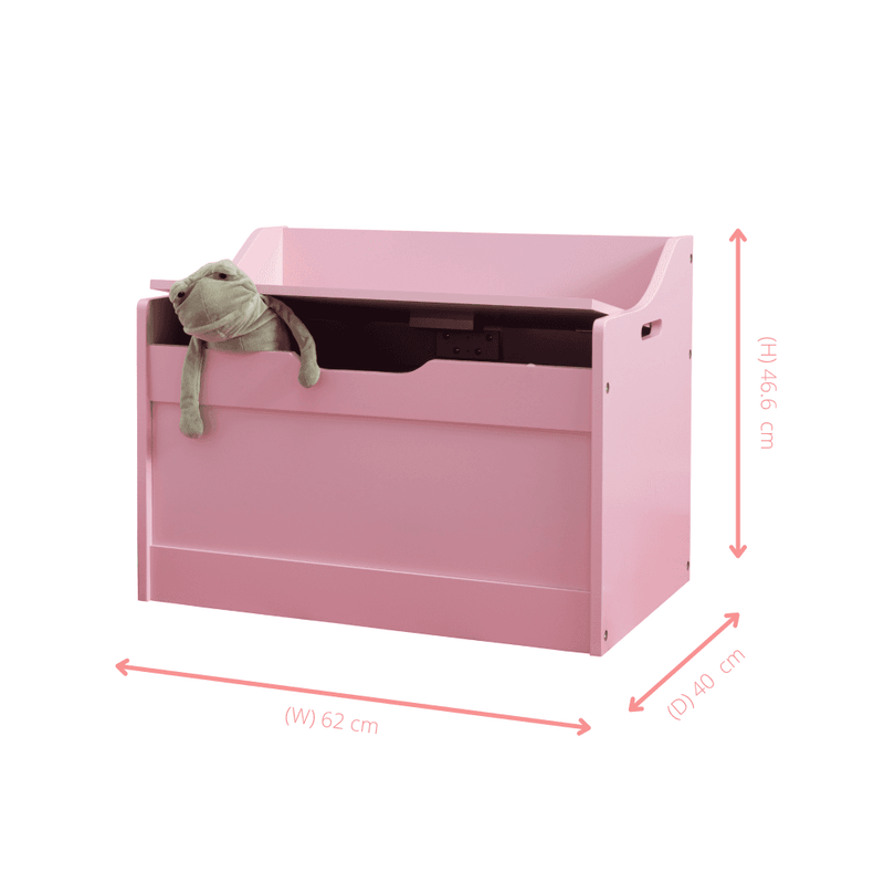 Pink wooden toy box sales