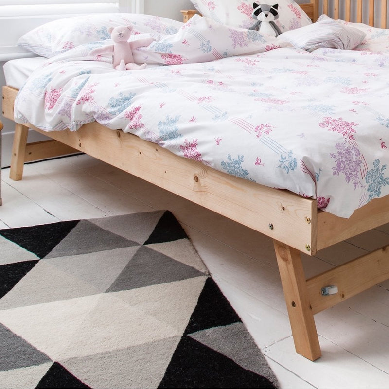 Noa and Nani Matheus Pull out Spacesaver Trundle Bed in Natural Pine