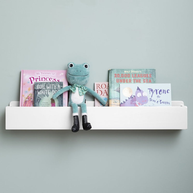 Mia Trough Floating Storage Shelf in Classic White