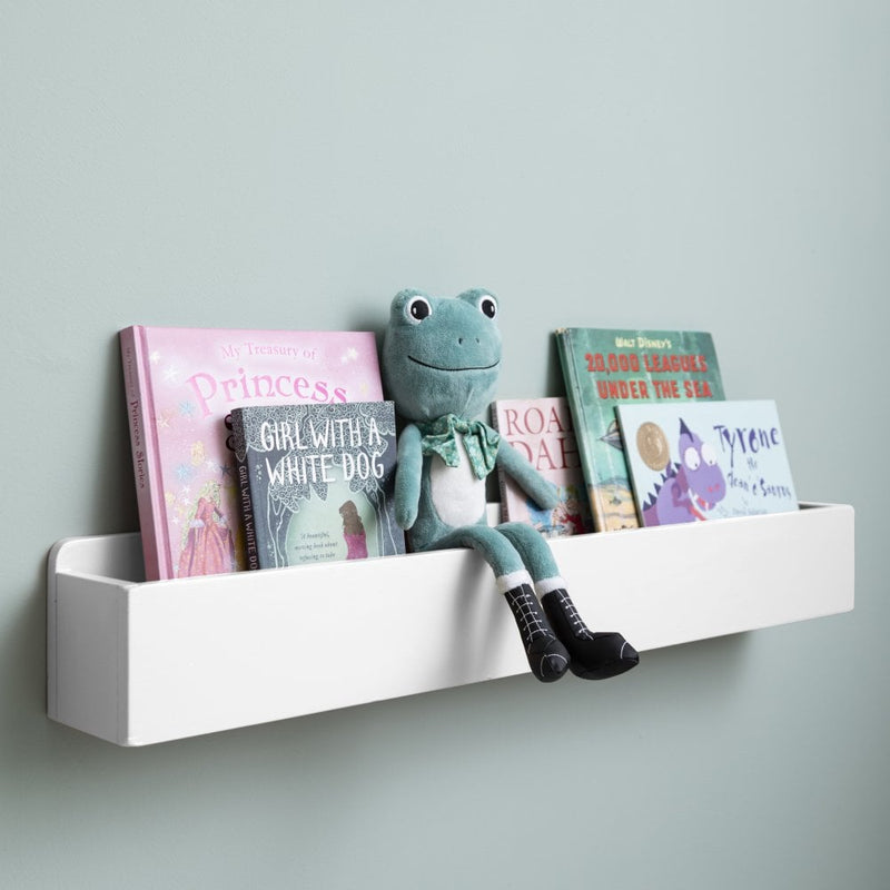 Mia Trough Floating Storage Shelf in Classic White