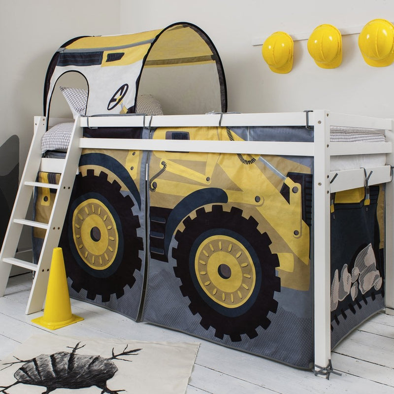 Moro Cabin Bed Midsleeper with Digger Package in Classic White