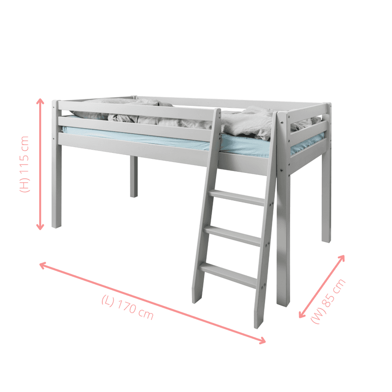 Ontario Cabin Bed Midsleeper Shorty in Classic White