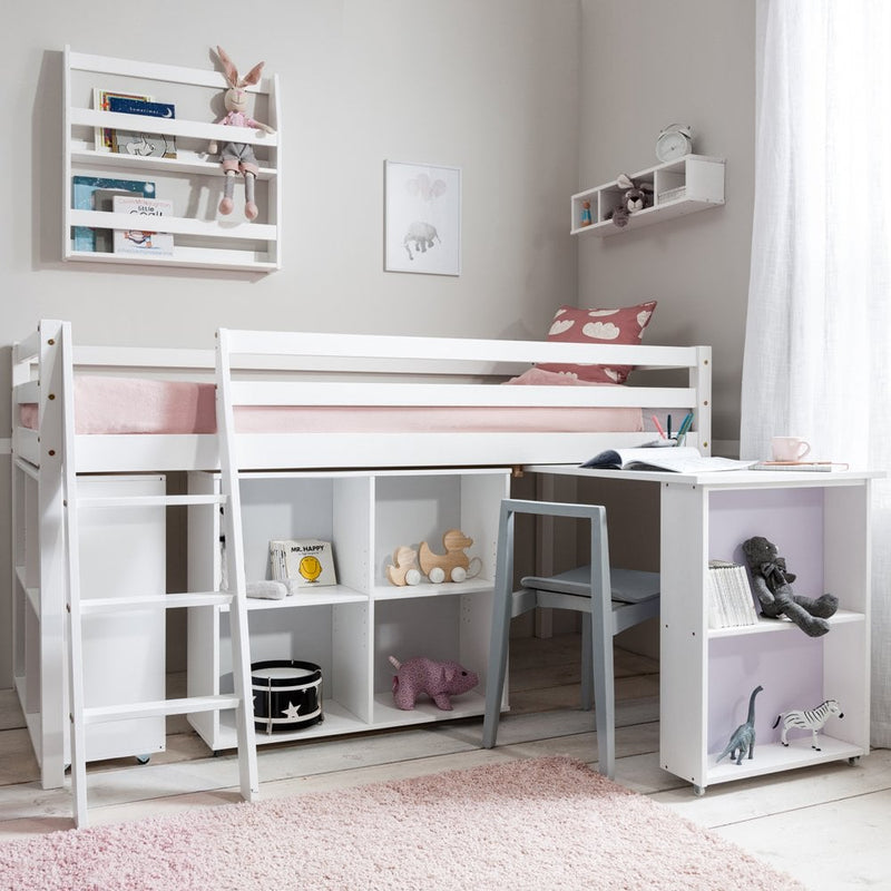 Moro Sleepstation Cabin Bed with Underbed Storage & Desk Classic White