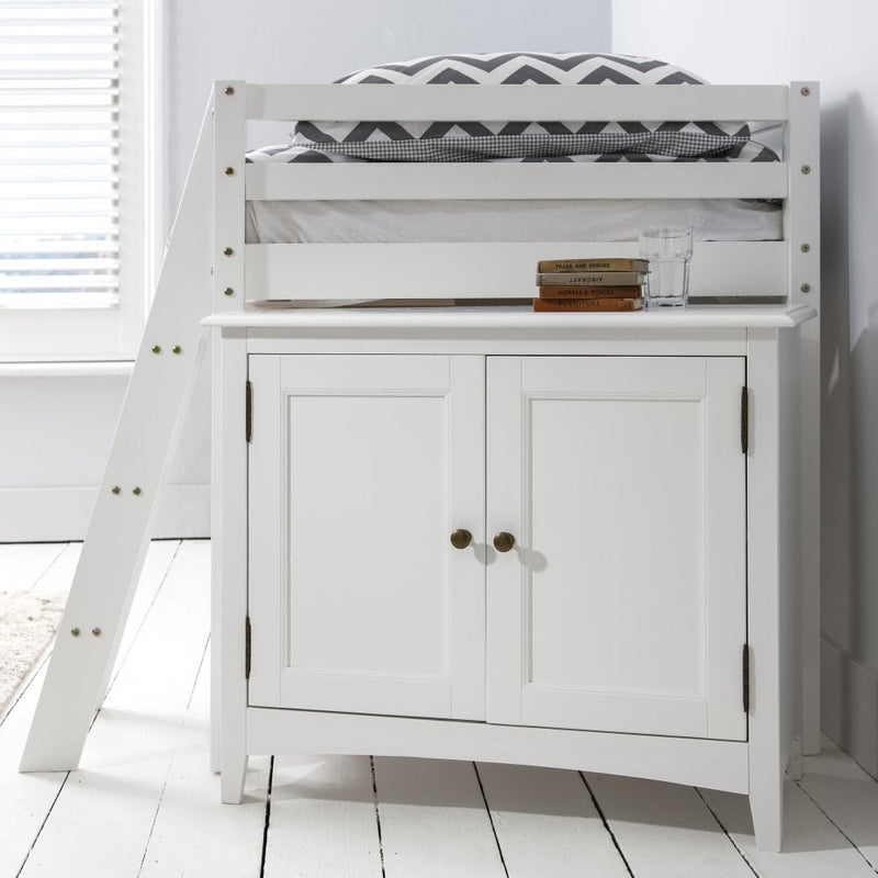 Moro Sleepstation with Chest of Drawers, Cabinet & Desk in Classic White