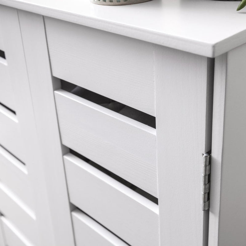 Ocean Shoe Cabinet 2 Door in Classic White