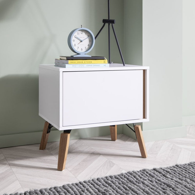 Otto Bedside Table in Classic White