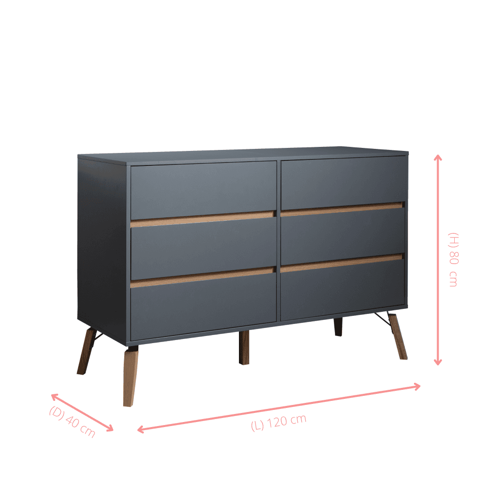 6 door top chest of drawers