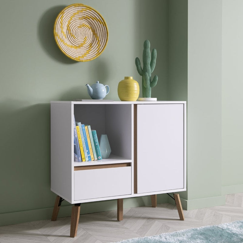 Otto Sideboard Small with Drawer in Classic White
