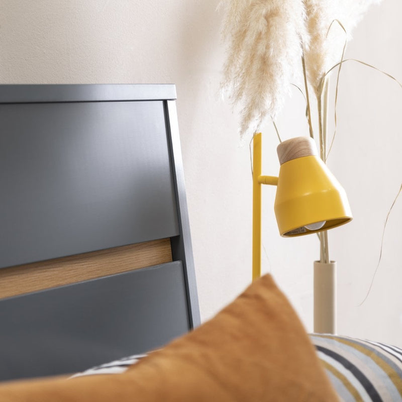 Otto Single Bed Frame in Grey